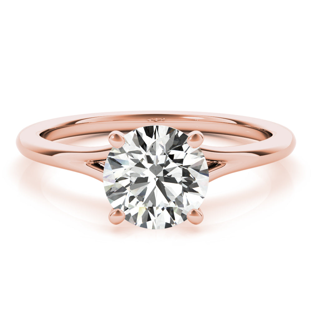 Aria Round Diamond Solitaire Engagement Ring-VIRABYANI